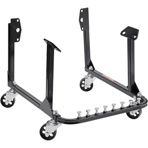 image:imageVEVOR Engine Stand 750 LBS Load Capacity Engine Motor Stand HeavyDuty Steel Motor Holder with 4 Swivel Casters and 4 Hook Positions Suitable for BBChevy and GEN1 SBChevy EnginesBlack