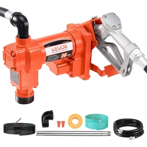 image:imageVEVOR Fuel Transfer Pump 12V DC 15 GPM Cast Iron Diesel Transfer Pump Kit with Manual Nozzle Discharge Hose Overheat Protection Power Cable ExplosionProof for Gasoline Diesel Kerosene amp More12V 20GPM