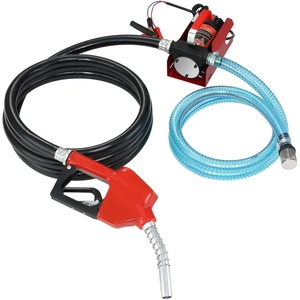 image:imageVEVOR Fuel Transfer Pump 12V DC 15 GPM Cast Iron Diesel Transfer Pump Kit with Manual Nozzle Discharge Hose Overheat Protection Power Cable ExplosionProof for Gasoline Diesel Kerosene amp More12V 10GPM