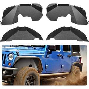 image:imageVEVOR Inner Fender Liner Front amp Rear Fender Liner Compatible with 20072018 Jeeps JKJKU 24 Doors Steel Mud Guards Bolton Style Fenders Flare Wheel Well Cover Fenders Flare Liners BlackFront B