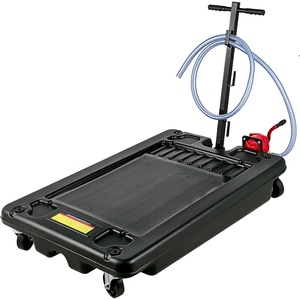 image:imageVEVOR Low Profile Oil Drain Pan 17 Gal Capacity Rolling Oil Drain Pan with 110V HighFlow Electric Pump 72 ft Hose amp T Folding Handle Leakproof amp Corrosionresistant Fit for Trucks ATVs BlackFloral