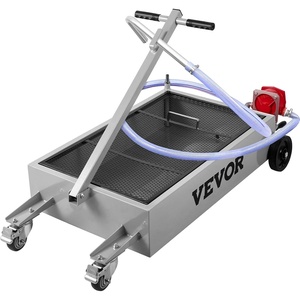 image:imageVEVOR Low Profile Oil Drain Pan 17 Gal Capacity Rolling Oil Drain Pan with 110V HighFlow Electric Pump 72 ft Hose amp T Folding Handle Leakproof amp Corrosionresistant Fit for Trucks ATVs BlackCamouflage