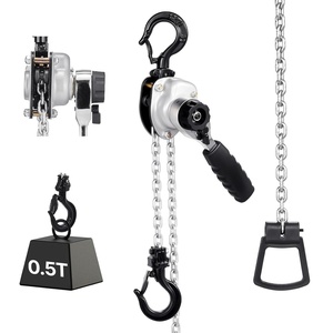 image:imageVEVOR Manual Lever Chain Hoist 12T 1100LBS Capacity Heavy Duty Come Along 10FT Lift G80 Alloy Steel Chain with Dual Pawl Mechanical Brake360Rotating Hooks for Warehouse Construction Garage1100lbs 20ft