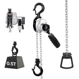 image:imageVEVOR Manual Lever Chain Hoist 12T 1100LBS Capacity Heavy Duty Come Along 10FT Lift G80 Alloy Steel Chain with Dual Pawl Mechanical Brake360Rotating Hooks for Warehouse Construction Garage1100lbs 5ft