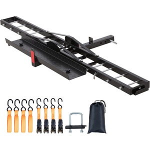 image:imageVEVOR Motorcycle Carrier 500 lbs Capacity Heavy Duty Steel Hitch Mount Rack with 47in Ramp Ratchet Straps amp Stabilizer Scooter Dirt Bike Trailer Hauler for Car Truck with 2Inch Hitch ReceiverNormal Version