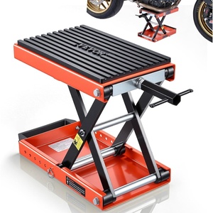 image:imageVEVOR Motorcycle Lift 1200lbs Capacity Motorcycle Stand Deepened AntiSlip Rubber Motorcycle Scissor Jack Heavy Duty Steel Bike Repair Center Stand with Ratchet and Crank for ATVs Dirt Bikes1500 lbsScissor