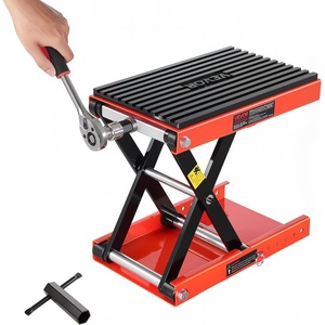 image:imageVEVOR Motorcycle Lift 1200lbs Capacity Motorcycle Stand Deepened AntiSlip Rubber Motorcycle Scissor Jack Heavy Duty Steel Bike Repair Center Stand with Ratchet and Crank for ATVs Dirt Bikes1200 lbsScissorwith Ratchet and Crank