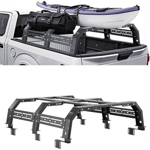 image:imageVEVOR Overland Truck Bed Rack 492679 in Width Adjustable Overland Bed Cargo Rack with Sidebar 900 lbs Static Capacity Heavy Duty Steel for MidSize Trucks Compatible with TacomaGladiator JTfor Alltype Truck