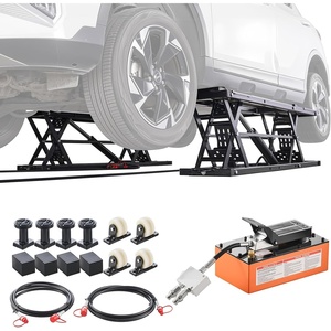 image:imageVEVOR Portable Car Lift 9000 lbs Capacity Heavy Duty Steel Truck Lift with 28 Max Height 120V Power Unit Wheels 4 Rubber Pads amp 4 Lifting Columns for Cars SUVs Trucks Home Garage or Shop Use7000LBSUpgrade Electric Pneumatic Pump