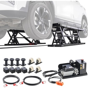 image:imageVEVOR Portable Car Lift 9000 lbs Capacity Heavy Duty Steel Truck Lift with 28 Max Height 120V Power Unit Wheels 4 Rubber Pads amp 4 Lifting Columns for Cars SUVs Trucks Home Garage or Shop Use9000LBSUpgrade Electrohydraulic