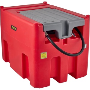 image:imageVEVOR Portable Diesel Tank 116 Gallon Capacity amp 10 GPM Flow Rate Diesel Fuel Tank with 12V Electric Transfer Pump and 131ft Rubber Hose PE Diesel Transfer Tank for Easy Fuel Transportation Red116 Gallon