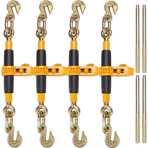 image:imageVEVOR Ratchet Chain Binder 3812 12000 lbs G80 Hook Detachable Handle Heavy Duty Load Binder Tie Down Hauling Chain Binders for Flatbed Truck Trailer Black amp Yellow