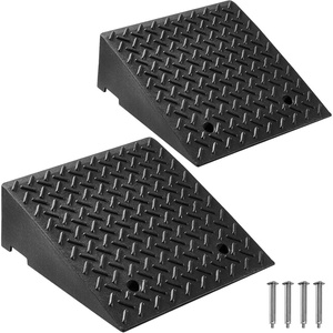 image:imageVEVOR Rubber Curb Ramps 2 Pack 7 Rise Height 193 L x 193 W Driveway Ramps with Drainage Tank 7000 lbs Load Capacity Suitable for Wheelchairs Strollers Motorcycles Cars Lawn Mowers7 Rise