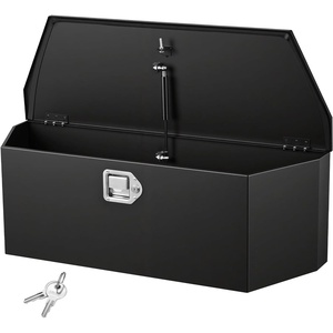 image:imageVEVOR Trailer Tongue Box Heavy Duty Trailer Tongue Tool Box Storage Organizer with Lock amp Keys Utility Tool Chest for Pickup Truck Bed RV SUV OffRoad Vehicle Steel 49 x 139 x 18536 Black with upgraded lock