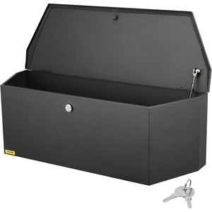 image:imageVEVOR Trailer Tongue Box Heavy Duty Trailer Tongue Tool Box Storage Organizer with Lock amp Keys Utility Tool Chest for Pickup Truck Bed RV SUV OffRoad Vehicle Steel 49 x 139 x 18536 Black
