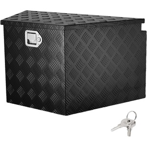 image:imageVEVOR Trailer Tongue Box Heavy Duty Trailer Tongue Tool Box Storage Organizer with Lock amp Keys Utility Tool Chest for Pickup Truck Bed RV SUV OffRoad Vehicle Steel 49 x 139 x 18533 Black