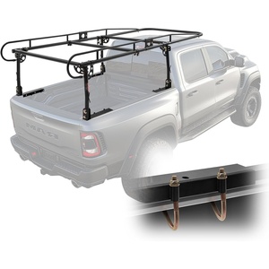 image:imageVEVOR Truck Ladder Rack 1000 LBS  454 KG Strong Capacity Truck Racks NonDrillingDrilling Installation for Long or Heavy Cargo 43363 inch Adjustable Width for Kayak Ladder Surfboard LumberTruck Ladder Rack