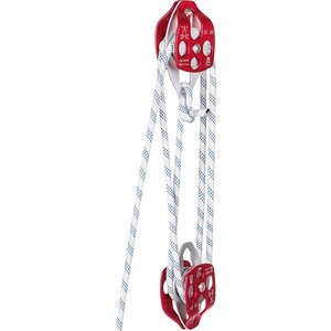 image:imageVEVOR Twin Sheave Block and Tackle 12 in x 100 ft Twin Sheave Block with Braid Rope 3035 KN 66007705 lbs Double Pulley Rigging12 x 200