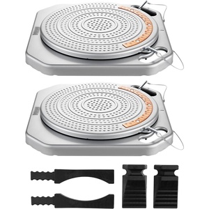 image:imageVEVOR Wheel Alignment Turn Plates 4Ton Capacity Brass Dial Measurements 360 Rotating Turntable Wheel Alignment Tool with Transition Bridge amp Thrust Block for Car SUV Light Truck