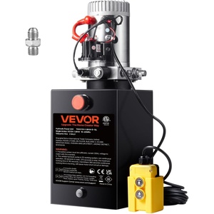 image:imageVevor 12VDC Hydraulic Pump 15 Quart 39 Gallon Double Acting Metal Reservoir Hydraulic Pump Unit Remotely Controlled for Dump Trailer Industrial amp Scientific12 Quart