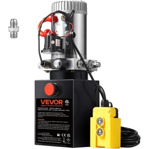 image:imageVevor 12VDC Hydraulic Pump 15 Quart 39 Gallon Double Acting Metal Reservoir Hydraulic Pump Unit Remotely Controlled for Dump Trailer Industrial amp Scientific4 Quart Single Acting
