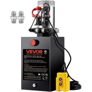 image:imageVevor 12VDC Hydraulic Pump 15 Quart 39 Gallon Double Acting Metal Reservoir Hydraulic Pump Unit Remotely Controlled for Dump Trailer Industrial amp Scientific15 Quart