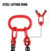 image:imageHappybuy 10FT Chain Sling 516 Inch X 10 FT Engine Lift Chain G80 Alloy Steel Engine Chain Hoist Lifts 3 Ton with 4 Leg Grab Hooks Used in Mining Machinery Ports Building10FT