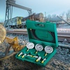 image:imageHydraulic Pressure Test Kit 250400600bar 3 Gauges 9 Test Couplings 3 Test Hoses Excavator Hydraulic Test Gauge Set with Portable Carrying Case for Excavator Tractors Construction Machinery3 Gauges 6 Test Couplings