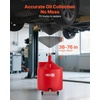 image:imageVEVOR 18 Gallon Waste Oil Drain Tank Industrial Fluid Drain Tank with Adjustable Funnel Height Portable Oil Drainer with Wheels Fluid Fuel Transfer Drainage for Auto Repair Shops Garages Red18 Gallon