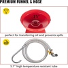 image:imageVEVOR 18 Gallon Waste Oil Drain Tank Industrial Fluid Drain Tank with Adjustable Funnel Height Portable Oil Drainer with Wheels Fluid Fuel Transfer Drainage for Auto Repair Shops Garages Red20 Gallon