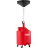 image:imageVEVOR 18 Gallon Waste Oil Drain Tank Industrial Fluid Drain Tank with Adjustable Funnel Height Portable Oil Drainer with Wheels Fluid Fuel Transfer Drainage for Auto Repair Shops Garages Red18 Gallon