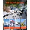 image:imageVEVOR 34Inch NPT Automatic Fuel Nozzle Max Flow Rate 118 GPM Auto Shut Off Diesel Gas Pump Nozzle with 3Speed Trigger Lock amp 078 in OD20 mm Spout for Gasoline Diesel Kerosene YellowSilver with 10Ft hose