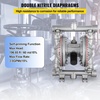 image:imageVEVOR AirOperated Double Diaphragm Pump 12 in Inlet amp Outlet Stainless Steel Body 88 GPM amp Max 120PSI PTFE Diaphragm Pneumatic Transfer Pump for Petroleum Diesel Oil amp Low Viscosity Fluids
