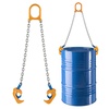 image:imageVEVOR Chain Drum Lifter G80 Drum Lifting Chain Sling with Thickened Security Hook 2000LBS Capacity 16ft Long Sturdy Drums Handling Equipment Carbon Steel Barrel Lifter for Plastic amp Metal Drums16ft