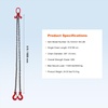 image:imageVEVOR Chain Sling with 2 Leg Grab Hooks38 Inch x 6 FT