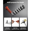 image:imageVEVOR Dent Puller Kit Paintless Car Dent Removal Tool Auto Fender Damage Repair Puller Lifter with Curved Rod Crowbar Rubber Hammer Airbag Detachable amp Repair Pens Replacement Heads Tools Kit