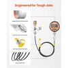 image:imageVEVOR Digital Hydraulic Pressure Test Coupling Kit 10000 PSI Pressure Gauge Manometer Tester with 2 Gauges 9 Test Couplings 2 QuickRelease Couplers 2 Hoses for Excavator Construction Machinery2 Digital Gauges kits 10000 PSI