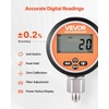 image:imageVEVOR Digital Hydraulic Pressure Test Coupling Kit 10000 PSI Pressure Gauge Manometer Tester with 2 Gauges 9 Test Couplings 2 QuickRelease Couplers 2 Hoses for Excavator Construction Machinery1 Digital Gauge Kit 10000 PSI