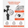 image:imageVEVOR Digital Hydraulic Pressure Test Coupling Kit 10000 PSI Pressure Gauge Manometer Tester with 2 Gauges 9 Test Couplings 2 QuickRelease Couplers 2 Hoses for Excavator Construction Machinery3 Gauges Kit 150040006000 PSI