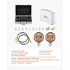 image:imageVEVOR Digital Hydraulic Pressure Test Coupling Kit 10000 PSI Pressure Gauge Manometer Tester with 2 Gauges 9 Test Couplings 2 QuickRelease Couplers 2 Hoses for Excavator Construction Machinery2 Digital Gauges kits 10000 PSI