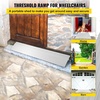 image:imageVEVOR Door Threshold Ramp 1 Rise Door Ramp for Wheelchairs Aluminum Entry Ramp for Doorways Rated 800 lbs Load Capacity Adjustable Threshold Ramp for Wheelchairs Scooters and Power ChairsGray