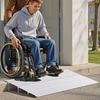 image:imageVEVOR Door Threshold Ramp 1 Rise Door Ramp for Wheelchairs Aluminum Entry Ramp for Doorways Rated 800 lbs Load Capacity Adjustable Threshold Ramp for Wheelchairs Scooters and Power ChairsGray
