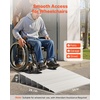 image:imageVEVOR Door Threshold Ramp 1 Rise Door Ramp for Wheelchairs Aluminum Entry Ramp for Doorways Rated 800 lbs Load Capacity Adjustable Threshold Ramp for Wheelchairs Scooters and Power ChairsGray