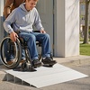 image:imageVEVOR Door Threshold Ramp 1 Rise Door Ramp for Wheelchairs Aluminum Entry Ramp for Doorways Rated 800 lbs Load Capacity Adjustable Threshold Ramp for Wheelchairs Scooters and Power ChairsGray