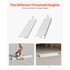image:imageVEVOR Door Threshold Ramp 1 Rise Door Ramp for Wheelchairs Aluminum Entry Ramp for Doorways Rated 800 lbs Load Capacity Adjustable Threshold Ramp for Wheelchairs Scooters and Power ChairsGray