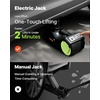 image:imageVEVOR Electric Car Jack Wireless 5 Tons Cordless Remote Control Hydraulic Electric Jack LED Light Hydraulic Repair Tool 135360mm Lifting Range for SUV MPV Sedan Truck Repair5T with Wrench  Digital Display