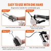 image:imageVEVOR Grease Gun 6000PSI Air Operated Grease Gun Heavy Duty Pneumatic Grease Gun with 14 oz Load 185 Inch Flexible Hose 1 Flat Coupler 1 Pointed and Locking Clamp Coupler 1 Bent Metal Pipe