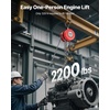 image:imageVEVOR Hand Chain Hoist 1 Ton 2200 lbs Capacity Manual Chain Block with Upgrade G70 Galvanized Chain 20 ft Lifting Height Heavy Duty Pulley Hoist for Garage Warehouse Automotive Machinery RedRed