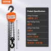 image:imageVEVOR Hand Chain Hoist 2 Ton 4400 lbs Capacity 10 FT Come Along G80 Galvanized Carbon Steel with DoublePawl Brake Auto Chain Leading amp 360 Rotation Hook for Garage Factory Dock2 ton 10ft G80