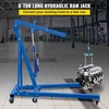 image:imageVEVOR Hydraulic Long Ram Jack 8 Tons17363 lbs Capacity with Single Piston Pump and Clevis Base Manual Cherry Picker wHandle for GarageShop Cranes Engine Lift Hoist BlueBlue